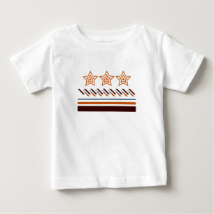Sommer Baby Drei-Sterne Streifen T-shirt