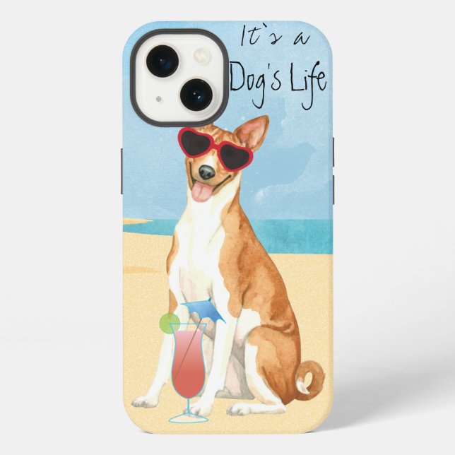 Sommer Basenji iPhone Hülle (Rückseite)