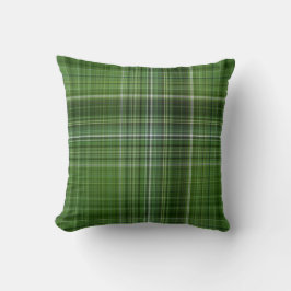 Sommer Bäume grün und weiß Kariert Kissen