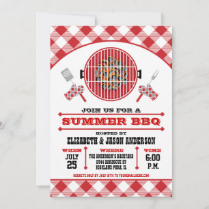 Sommer-BBQ-Einladung Einladung