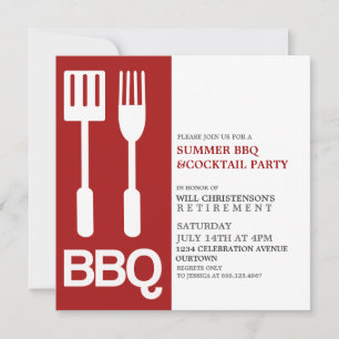Sommer-BBQ-Party-Einladungen Einladung