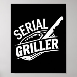 Sommer-BBQ-Party Hinterhof-Grillen Lustig Steaklie Poster