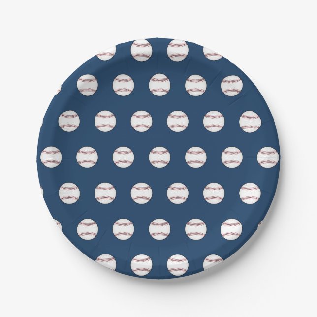 Sommer BBQ Picknick Baseball Party Pappteller (Vorderseite)