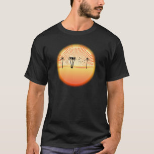 Sommer-Beach-Szene: Zeichnend Vektor T-Shirt