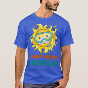 Sommer bedeutet Schnorcheln klassisch authentische T-Shirt