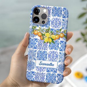 Sommer Blau Gelb Sizilianischer Azulejo Amalfi Fli Case-Mate iPhone Hülle