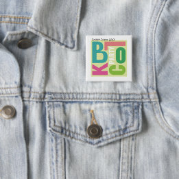 Sommer-Blockparty Retro-Typografie Nachbarschafts- Button