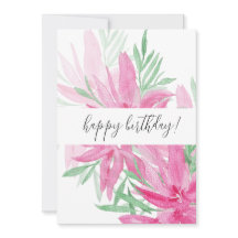 Sommer Blühende rosa Wasserfarben Kunst