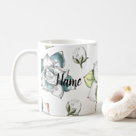 Sommer-Blume Handgezeichnete Muster Keramik Neuhei Kaffeetasse
