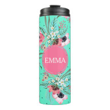 Sommer-Blumen-aquamarine personalisierte