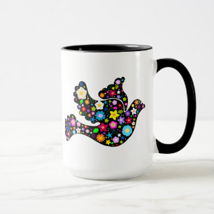 Sommer-Blumen-Taube Tasse