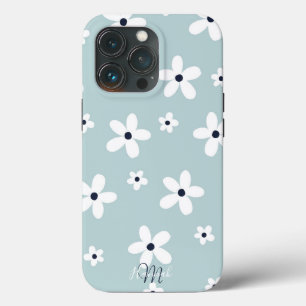 Sommer Boho Blau Weiße Gänseblümchen Blumen Case-Mate iPhone Hülle