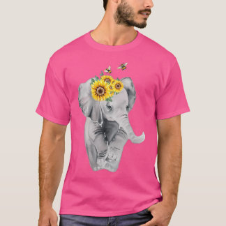 Sommer Camping Wandern Sonnenblumen Elefantenwelt  T-Shirt