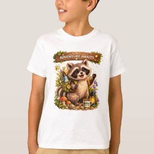 Sommer-Camping-Waschbär-Abenteuer – Süße Wald-E T-Shirt