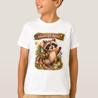 Sommer-Camping-Waschbär-Abenteuer – Süße Wald-E T-Shirt