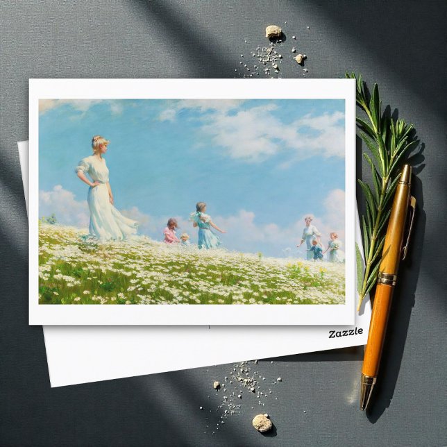 Sommer, Charles Courtney Curran (1906) Postkarte (Von Creator hochgeladen)