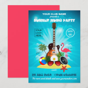 Sommer-Club-Musikparty-Logo-Einladung Einladung