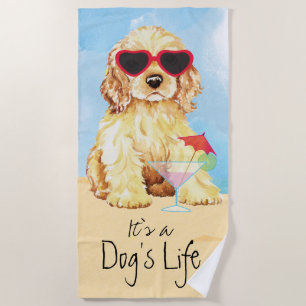 Sommer Cocker spaniel Strandtuch