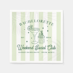 Sommer Cocktail Club Junggesellinnenabschied Serviette