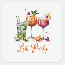 Sommer-Cocktailparty mit farbenfrohen Getränken