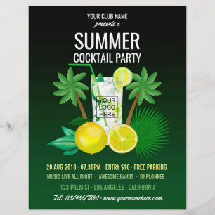 Sommer Cocktails Club/Firmenparty Foto hinzufügen Flyer