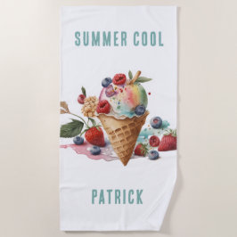 SOMMER COOL, FARBIG EISKREATER CONE STRANDTUCH