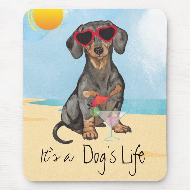 Sommer-Dackel Mousepad (Vorne)