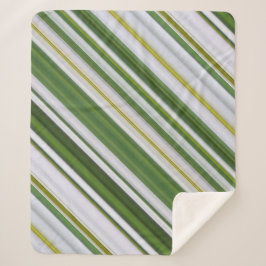 Sommer Daisy Weiß und Grün Streifen Sherpadecke