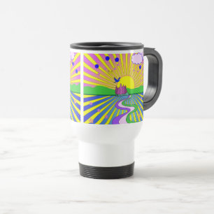 Sommer der Liebe Groovy Psychedelic 60er 70er Reisebecher