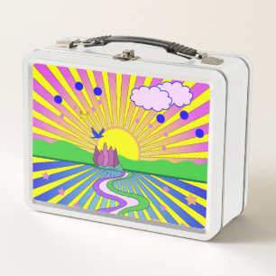 Sommer der Liebe Psychedelic Max 60er Metall Brotdose