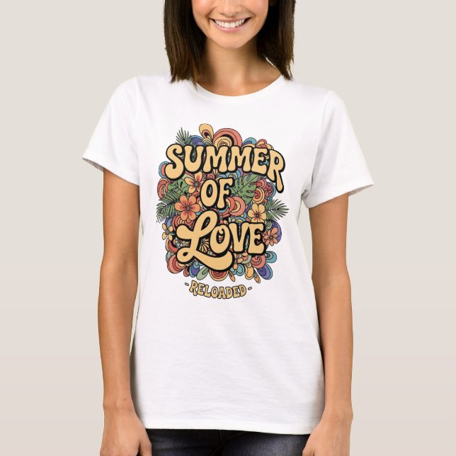 Sommer der Liebe Reloaded Floral T-Shirt (Vorderseite)