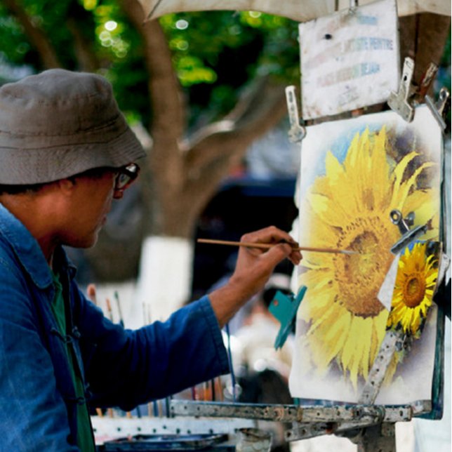 Sommer der Sonnenblumen Kunststil Leinwanddruck (Von Creator hochgeladen)