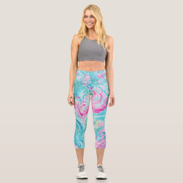 Sommer des Karibischen Korallenriffs "Tropical Pas Capri Leggings