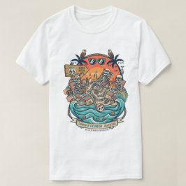 Sommer des untoten Skelett-Strand T-Shirts | Lusti