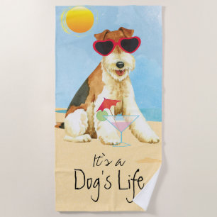 Sommer-Draht-Foxterrier Strandtuch