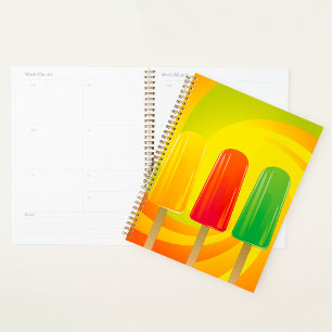 Sommer-Eis-Pops-Trio Helle Eis-am-Stiel Planer
