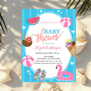 Sommer Eis Wassermelone Pool Spielzeug Baby Shower Einladung