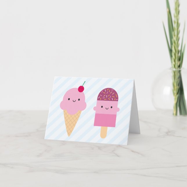 Sommer-Eiscreme-Leckereien Karte (Vorderseite)