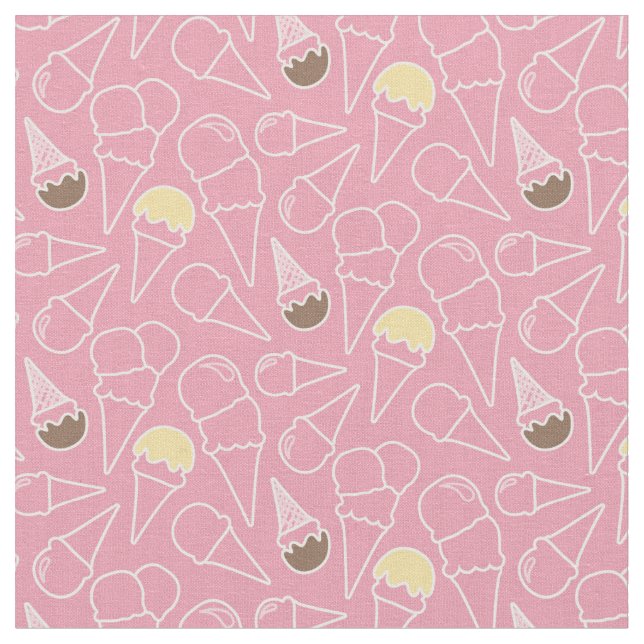 Sommer-Eiscreme-Muster Stoff (Nahaufnahme)