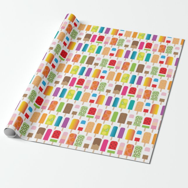 Sommer-Eiscremepopsicles-gefrorener Geschenkpapier (Ungerollt)