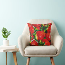 Sommer Erdbeeren Kissen