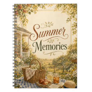 Sommer-Erinnerungen Nostalgisches Cottagecore-Tage Notizblock