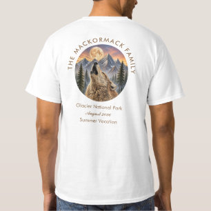 Sommer-Familientreffen Heulender Wolf Berg Sonnenu T-Shirt