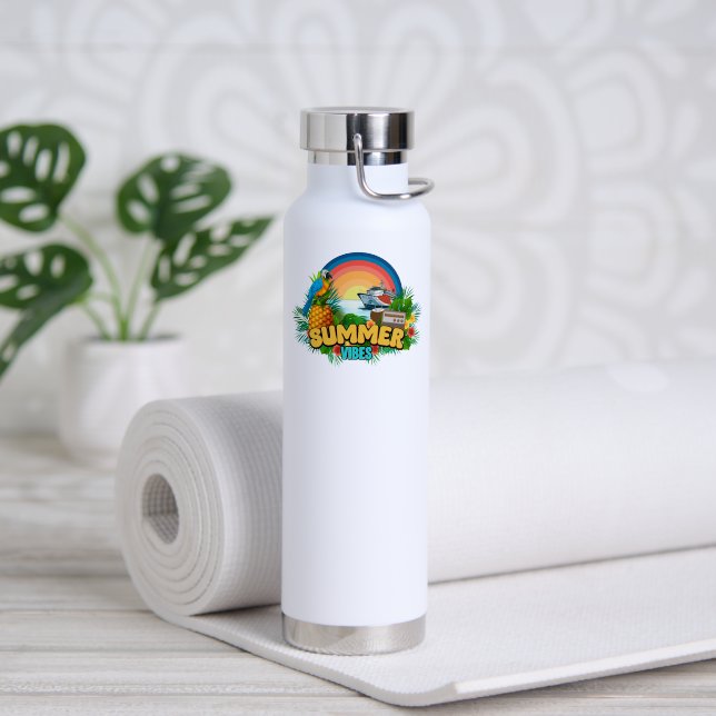 Sommer-Feeling Tropisch Trinkflasche (Yoga (gedreht))