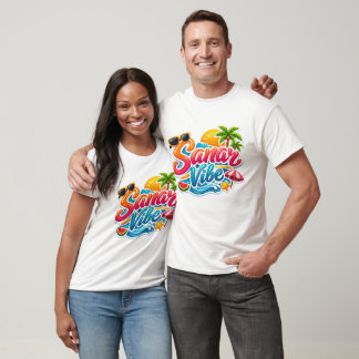 Sommer-Feeling Tropischer Strand Sonnenuntergang P T-Shirt