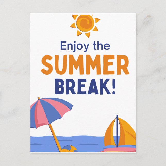 Sommer Feiertagspostkarte (Vorderseite)