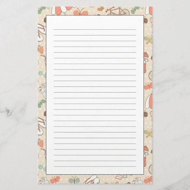 Sommer-Ferien-Muster Briefpapier (Vorderseite)