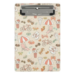 Sommer-Ferien-Muster Mini Klemmbrett