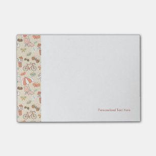 Sommer-Ferien-Muster Post-it Klebezettel