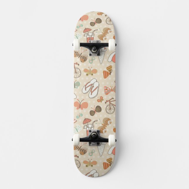 Sommer-Ferien-Muster Skateboard (Vorderseite)